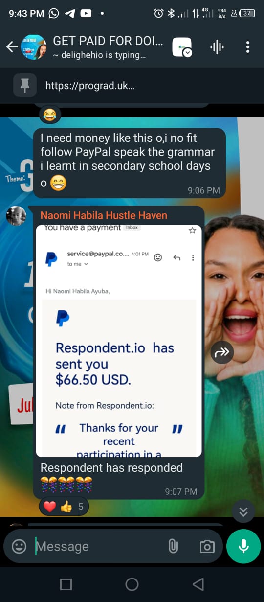 WhatsApp testimonial screenshot